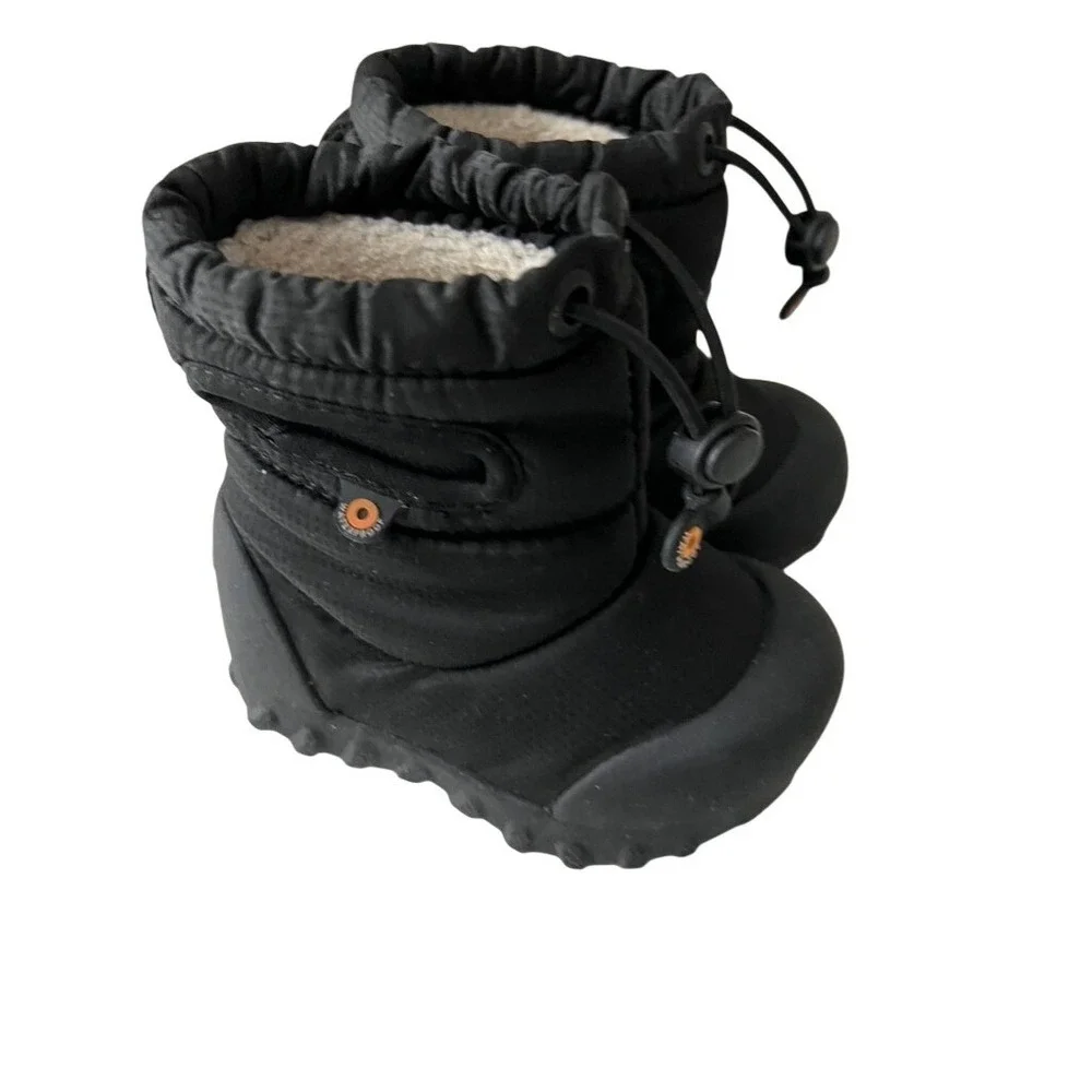 Bogs‎ BMOC Snow Boots Infants Size 5 Black Faux Fur Lined Waterproof 72760K-001